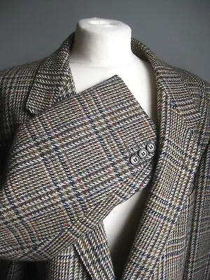 PURE NEW WOOL JACKET 46 REG Tweed Check 100% Lindybop Lindy Hop ANTARTEX • £129.99