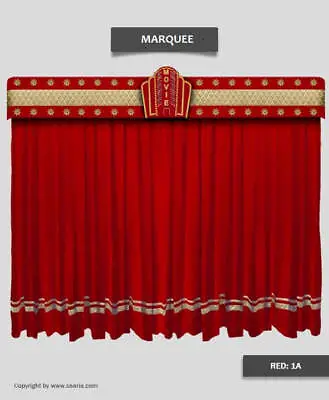 Saaria Marquee Home Theater Stage Curtains Drapes 12'W X 8'H (9oz) • $889
