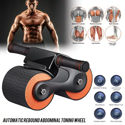 Ab Roller Wheel Automatic Rebound Abdominal For Home Fitness Exercise Equipment • $20.99