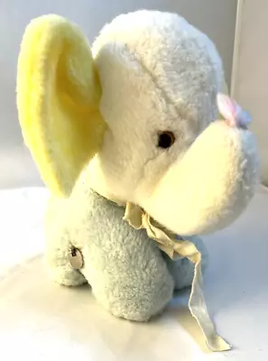 Vintage Plush Elephant With Wind Up Music - Watch Video For Details • $19.99