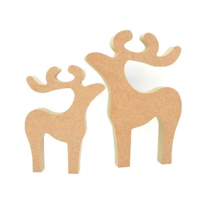 Freestanding Classic Reindeer Shape MDF Wooden Craft Blank 18mm Christmas Decor • £3.10