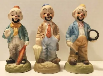 $14.99 • Buy Lot Of 3 Vintage Ceramic Clowns