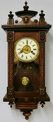 Antique Junghans 8 Day Musical Strike Carved Oak Architectural Vienna Wall Clock • $1114.32