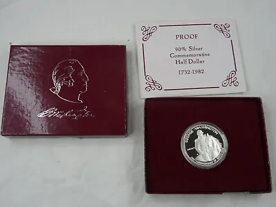 1982-S George Washington Commemorative Half Dollar Proof 50C 90% SIlver US Coin • $18.99