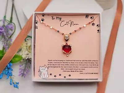 Cat Mom Gift Necklace Gift For Cat Lover Cat Mother Unique Gift Ideas • $23.99