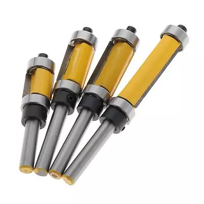 Acituna 4PCS ROUTER BIT SET 1/4'' SHANK RAISED PANEL CABINET DOOR FLUSH TRIM • £15.48