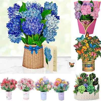 Mother's Day GiftPop Up Flower Bouquet Greeting Card3D Paper Bouquet Of Mixed • $5.68