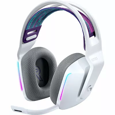 $199 • Buy Logitech G733 Lightspeed White Wireless Over-Ear Lightweight RGB Gaming Headset