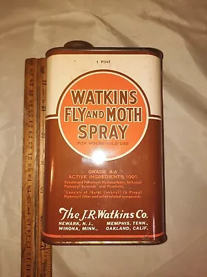 Vintage Watkins Fly And Moth Spray Empty 1 Pint Tin • $27.50