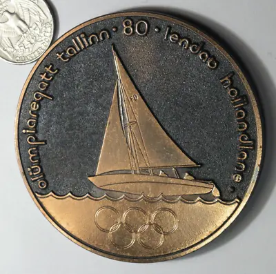 Estonian  Olympic Regatta Tallinn 1980 Hollandlane Bronze Medal 80mm/dia • £28.90