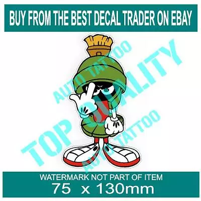 Marvin The Martian The Finger Decal Sticker Bumper Car Truck Toolbox Rat Rod • $5.50