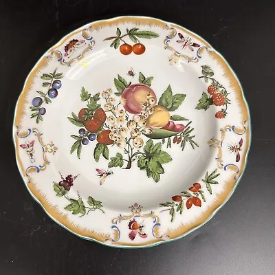 Mottahedeh  Duke Of Gloucester  8-1/4”  Salad Plate  Williamsburg Fruit Bugs • $74