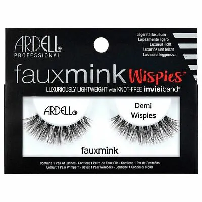 £7.99 • Buy Ardell Lashes Faux Mink False Eyelashes Black - Demi Wispies