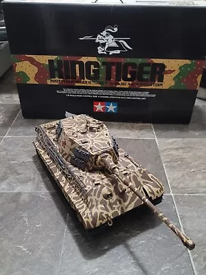 Vintage Tamiya 1/16 Rc German King Tiger Tank Full Option Dmd 56018 Never Driven • $800