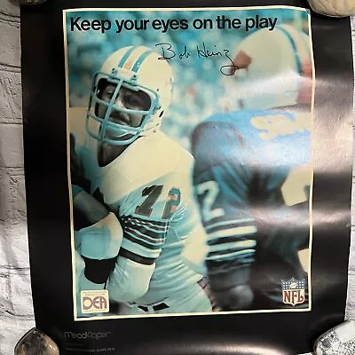 RARE Original DEA US Dept Of Justice Poster Miami Dolphin Bob Heinz Football • $65