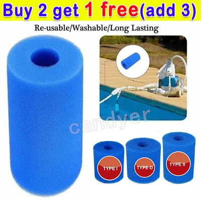 Swimming Pool Filter Pump Reusable Cartridge Sponge Foam.For-Intex TYPE A/H/S1- • £3.79