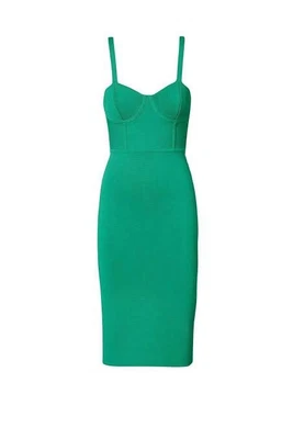 $149 • Buy Scanlan Theodore - Crepe Knit Jade Bustier Dress - Size Small - Worn Once