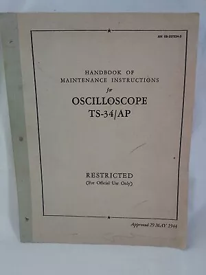 1944 Navy Oscilloscope Maintenance Manual WW2. B37 • $19.99