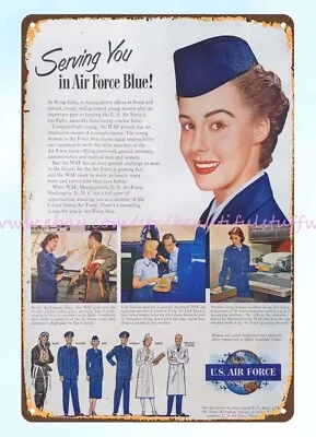 Garden Reproductions For Home 1950 US Air Force Recruitment Metal Tin Sign • $18.78