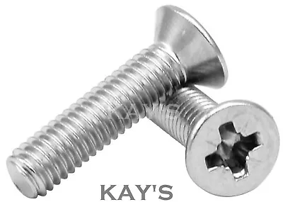 £4.41 • Buy M4 (4mmØ) POZI COUNTERSUNK MACHINE SCREWS POZIDRIVE CSK BOLTS ZINC PLATED, KAY'S