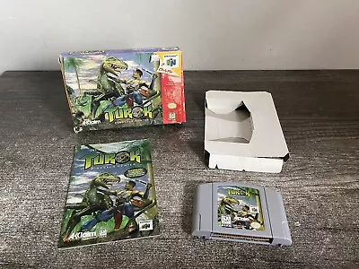 Turok: Dinosaur Hunter N64 Complete CIB With Manual & Cart - Box Shows Some Wear • $42.97