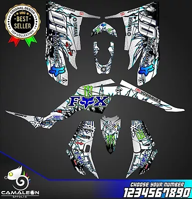 $166 • Buy Yamaha Raptor 350 Graphics Kit 2004 2006 2009 To 2014 Decals Stickers Atv Utv