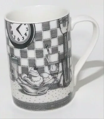 222 FIFTH Coffee Mug Slice Of Life Malt Shoppe Tea Cup 14 Fl Oz By Marla Shega • $26.03
