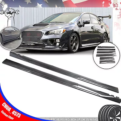 78.8 Carbon Fiber Side Skirt Rocker Panel Fit For Subaru WRX STI 2015-2021 • $79.99