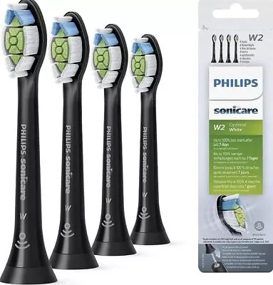 4PCS For Philips Sonicare W2 Optimal White/Black Toothbrush Heads HX6064/10 AU • $20.23