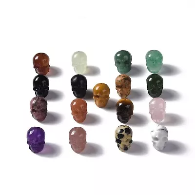 5Pcs Natural Gemstone Beads Skull Beads For Jewelry Making Supplies 13x10x11.5mm • $11.03