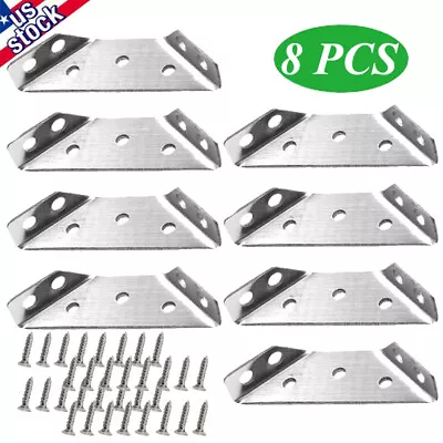 Universal Furniture Corner Connector Stainless Steel Corner Braces For Cabinets • $12.99