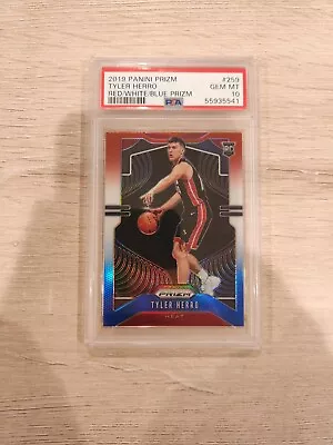 2019 Panini Prizm - TYLER HERRO RC Rookie Red White Blue RWB (PSA 10) MIA Heat🔥 • $99.99