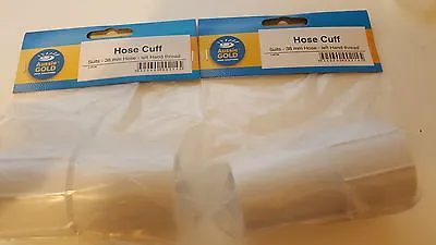 £11.97 • Buy 2 X Swimming Pool Hose Cuffs Hose Cuff End. Left Hand Thread 38mm Vacuum Cleaner