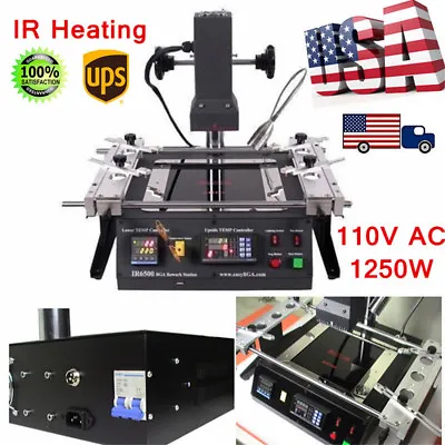 110V IR6500 BGA Rework Station Xbox360 PS3 Infrared Soldering&Welding Reballing • $463