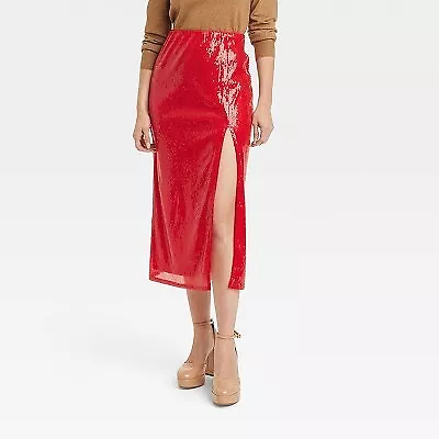 Women's Sequin A-Line Midi Skirt - A New Day • $11.27