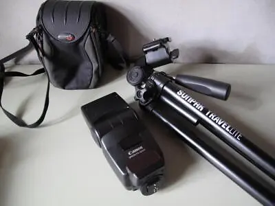 Canon Speedlight 420EX Camera Flash Light & Sunpack Tripod & Lowerpro Case Free. • £114