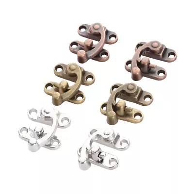 $4.59 • Buy Vintage Jewelry Box Latch Clasps Chest Suitcase Trinket Swing Bag Lock Clasp 2pc