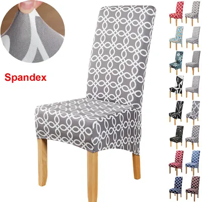 £8.27 • Buy Large Size Slipcovers Printed Dining Chair Covers Banquet Stretch Seat Protector
