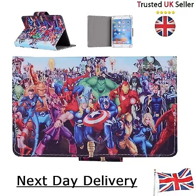 Marvel Avengers Super Heroes - Tablet Case For 7   8   9.7   10.1   Inch Tab • £15.99