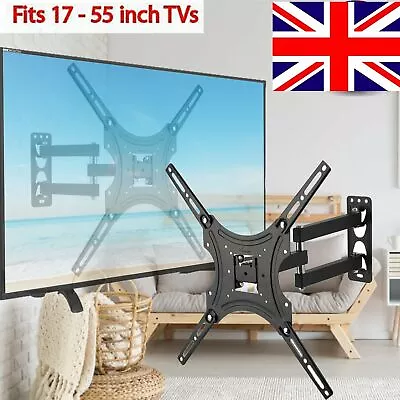 TV Wall Bracket Mount For 26 32 40 42 43 47 49 50 55 Inch Screen Monitor LED UK • £14.94