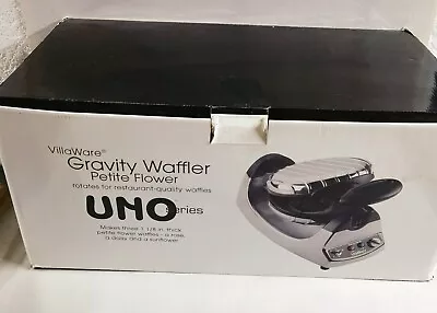 VillaWare UNO 2009 Gravity Rotating Belgian Waffler Waffle Maker Petite Flowers • $77.99