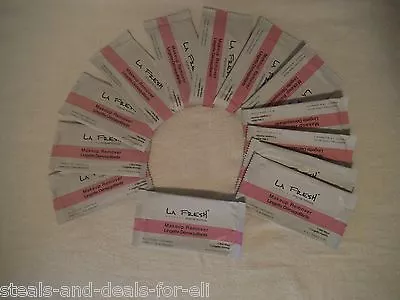 2/10/25/50/100 LA FRESH 8 X 7  INDIVIDUALLY SEALED MAKEUP REMOVER TOWELETTES • $4.99