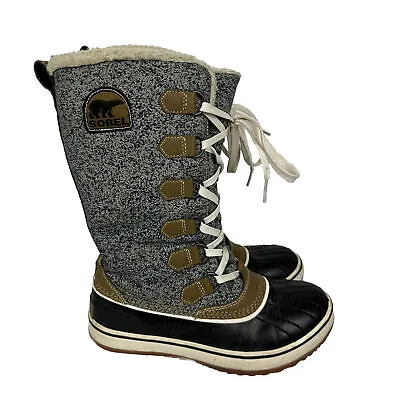 Sorel Tivoli Womens Gray Waterproof High Winter Boots NL 1906-237 US 5.5 • $34.99