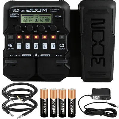 $151.99 • Buy Zoom G1X Four Guitar Multi-Effects Processor Pedal + Pig Hog Cables & Connector