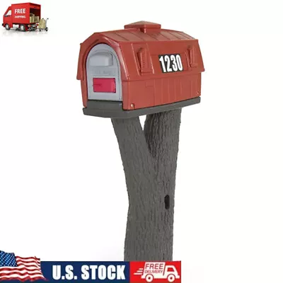 Residential Mailbox W/ 2 Access Doors Post Plastic Standing Combo Outdoor Garden • $168.93