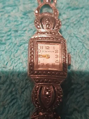 £149.99 • Buy Ladies Art Deco Solid Silver Manual Wind Watch Working
