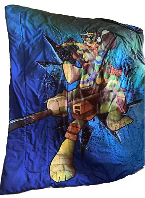 Vtg Nickelodeon Teenage Mutant Ninja  Turtles Twin/Full Comforter Reversible B67 • $19.99