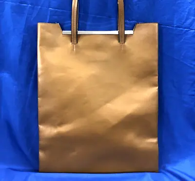 ZARA Classic Tan FAUX LEATHER Magnetic Closer TRAVEL/SHOPPER Shoulder Tote/Bag • $8