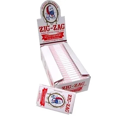 $52.99 • Buy ZIG ZAG KUTCORNERS Cut Corners ROLLING CIGARETTE PAPER Slow Burning 24 Pks