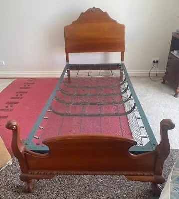 Vintage Timber Single Bed • $90